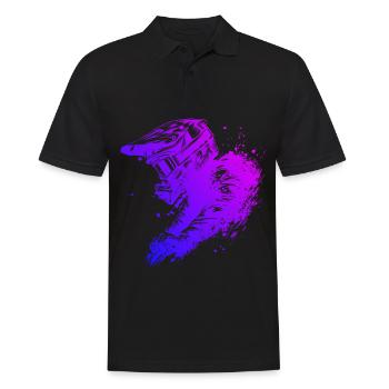 Damen Radfahrer Mountainbike Herren MTB Radfahren - Männer Poloshirt - Schwarz - Vorne - Kai (181cm)