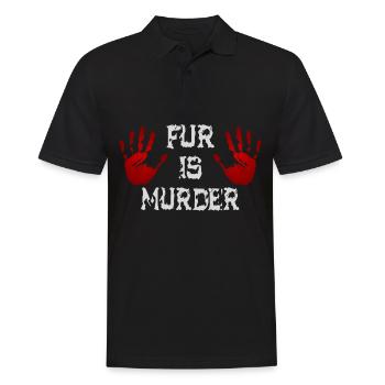 La fourrure est un meurtre - Polo Homme - noir - Devant - Kai (181cm)