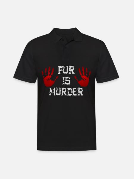 Fur is murder - Men's Polo Shirt - black