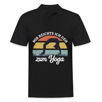 Mir Reichts Yoga Entspannung - Männer Poloshirt - Schwarz - Vorne - Kai (181cm)