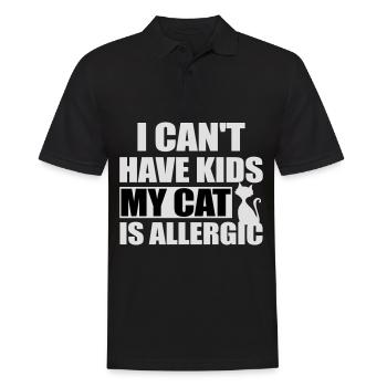 Chats drôles disant chat maman - Polo Homme - noir - Devant - Kai (181cm)