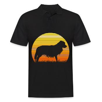 Silhouette de Kooikerhondje Kooiker Sunrise - Polo Homme - noir - Devant - Kai (181cm)