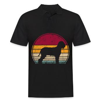 Silhouette de cercle rétro Vintage Lagotto Romagnolo - Polo Homme - noir - Devant - Kai (181cm)