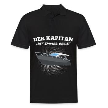 Yacht Motorboot Ozean Kapitän Segelboot Anker - Männer Poloshirt - Schwarz - Vorne - Kai (181cm)