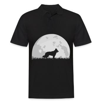 Berger suisse blanc de pleine lune - Polo Homme - noir - Devant - Kai (181cm)