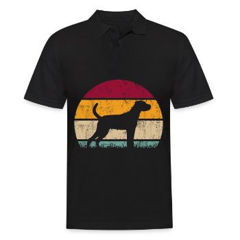 Parson Russell Terrier Rétro Vintage - Polo Homme - noir - Devant - Kai (181cm)