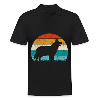 Chodsky Pes Böhmischer Schäferhund Retro Vintage - Männer Poloshirt - Schwarz - Vorne - Kai (181cm)