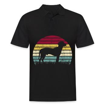 BGS Hund Retro Vintage - Männer Poloshirt - Schwarz - Vorne - Kai (181cm)