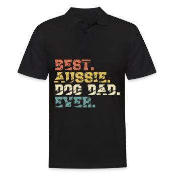 Aussie Best Dog Dad Ever Vintage - Men's Polo Shirt - black - Front - Kai (181cm)