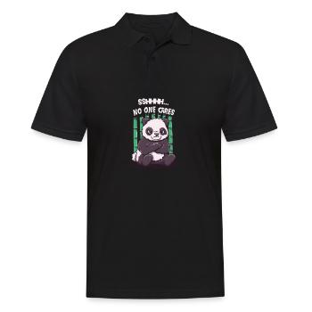 Personne ne se soucie du sarcasme citation sarcastique - Polo Homme - noir - Devant - Kai (181cm)