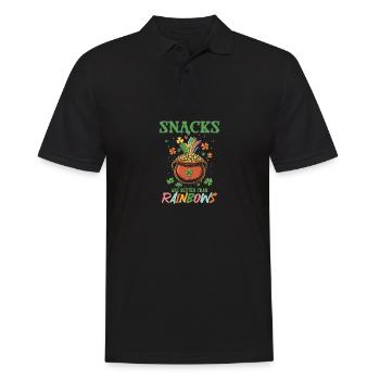 St Patricks Day Snacks Are Better Than Rainbows - Men's Polo Shirt - black - Front - Kai (181cm)
