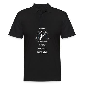 Taucher tauchen Sporttaucher Gerätetauchen - Männer Poloshirt - Schwarz - Vorne - Kai (181cm)