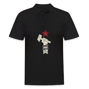 Working class Sputnik Gagarin Russland Astronaut - Männer Poloshirt - Schwarz - Vorne - Kai (181cm)