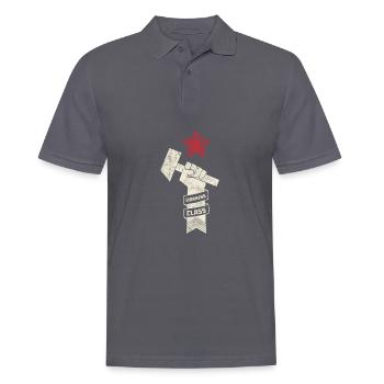 Working class Sputnik Gagarin Russia Astronaut - Men's Polo Shirt - charcoal grey - Front - Nico (186cm)