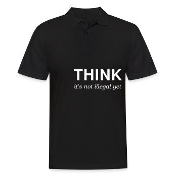 Think it's not illegal yet quote student college - Men's Polo Shirt - black - Front - Kai (181cm)
