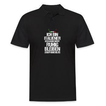 Italy Italian Vaffanculo - Men's Polo Shirt - black - Front - Kai (181cm)
