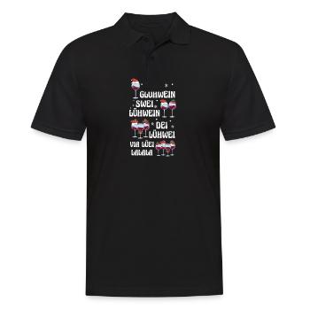 Vin chaud Père Noël Gnome Noël - Polo Homme - noir - Devant - Kai (181cm)