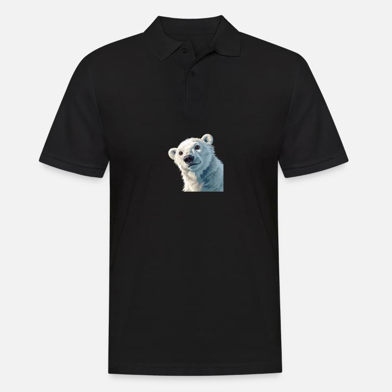 Eisbär - Männer Poloshirt - Schwarz