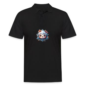 Schneeflocke für Kinder - Männer Poloshirt - Schwarz - Vorne - Kai (181cm)