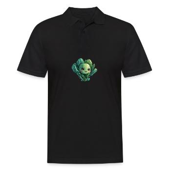 Kohl fröhlicher Comic Stil - Männer Poloshirt - Schwarz - Vorne - Kai (181cm)