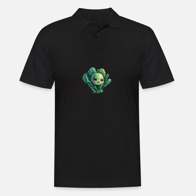 Kohl fröhlicher Comic Stil - Männer Poloshirt - Schwarz