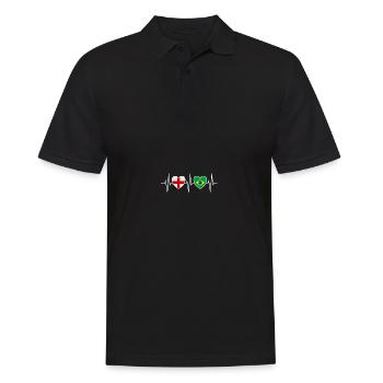 Angleterre et Brésil Drapeau brésilien du Brésil - Polo Homme - noir - Devant - Kai (181cm)