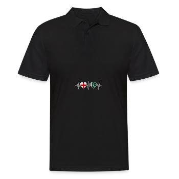 England and Pakistan Pakistani Flag Flags - Men's Polo Shirt - black - Front - Kai (181cm)