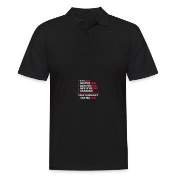 Seul le karaoké n’a pas de fin au chant karaoké - Polo Homme - noir - Devant - Kai (181cm)