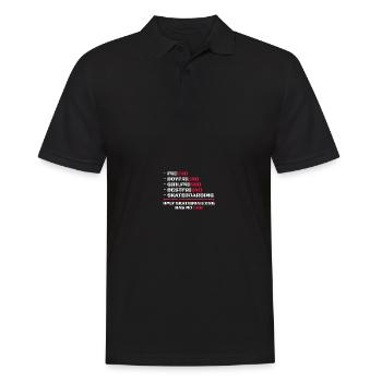 Only Skateboarding Has No End Skateboarden Skaten - Männer Poloshirt - Schwarz - Vorne - Kai (181cm)