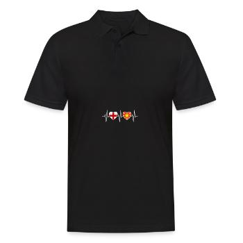 Drapeaux du drapeau macédonien de l’Angleterre et de la Macédoine - Polo Homme - noir - Devant - Kai (181cm)