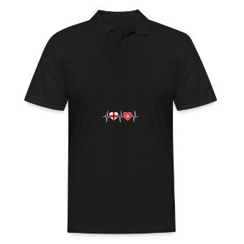 England and Tunisia Tunisian flag Flags - Men's Polo Shirt - black - Front - Kai (181cm)