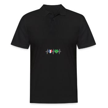 France et Brésil Drapeau brésilien - Polo Homme - noir - Devant - Kai (181cm)