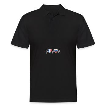 France et Russie Drapeaux russes - Polo Homme - noir - Devant - Kai (181cm)