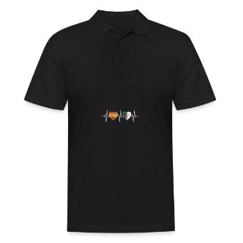 Spain and Algeria Algerian flag Flags - Men's Polo Shirt - black - Front - Kai (181cm)