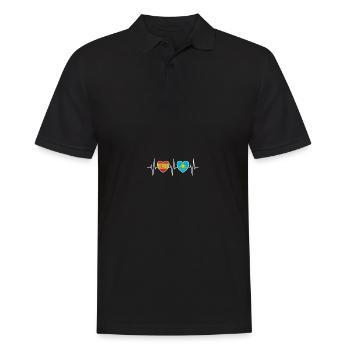 Espagne et Kazakhstan Drapeau kazakh Drapeaux - Polo Homme - noir - Devant - Kai (181cm)