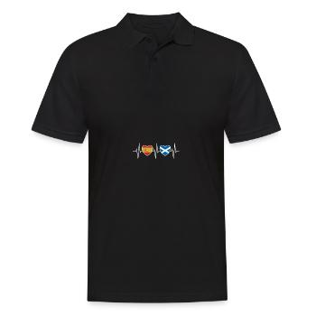 Spain and Scotland Scottish flag Flags - Men's Polo Shirt - black - Front - Kai (181cm)