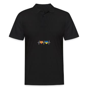 Spain and Ukraine Ukrainian flag Flags - Men's Polo Shirt - black - Front - Kai (181cm)