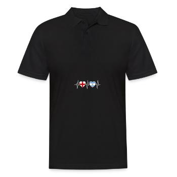 England and Argentina Argentine flags - Men's Polo Shirt - black - Front - Kai (181cm)