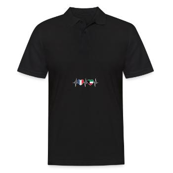 Frankreich und Kuwait Kuwaitische Fahne Flagge - Männer Poloshirt - Schwarz - Vorne - Kai (181cm)