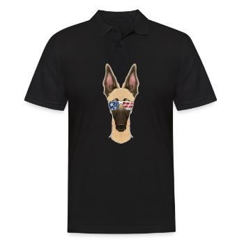 Malinois USA Sunglasses I American Flag Malinois - Men's Polo Shirt - black - Front - Kai (181cm)