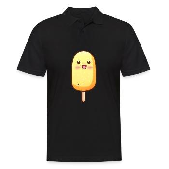 Chien de maïs Kawaii - Polo Homme - noir - Devant - Kai (181cm)