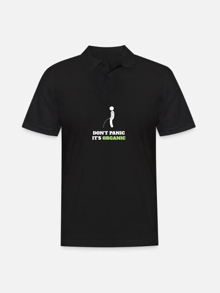 Pas de panique, c’est bio ! - Polo Homme - noir