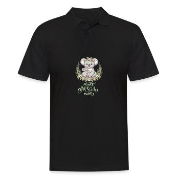Best Mom Ever Koala Embrace Floral Wreath - Männer Poloshirt - Schwarz - Vorne - Kai (181cm)
