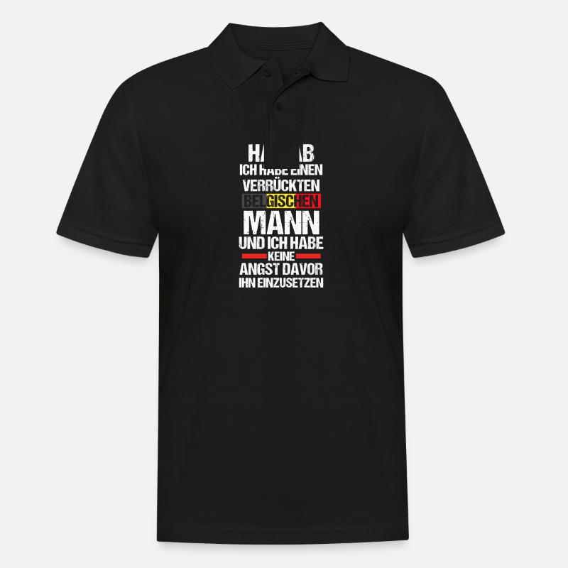 Belgier Belgien - Männer Poloshirt - Schwarz