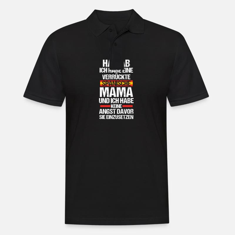 Spanier Mama Mutter Spanien - Männer Poloshirt - Schwarz