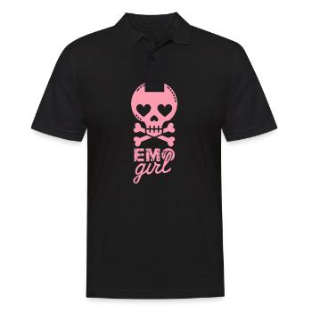 Emo Girl! - Men's Polo Shirt - black - Front - Kai (181cm)