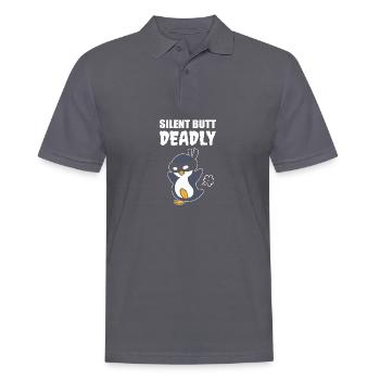 Silent but deadly Psychopathic Poison - Men's Polo Shirt - charcoal grey - Front - Nico (186cm)