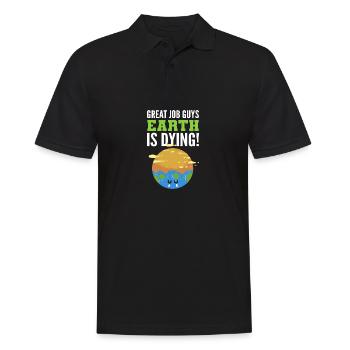 La Terre meurt Cadeau amoureux de la nature - Polo Homme - noir - Devant - Kai (181cm)