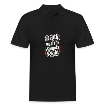 Death By Mojitos Sounds About Right Humor - Men's Polo Shirt - black - Front - Kai (181cm)