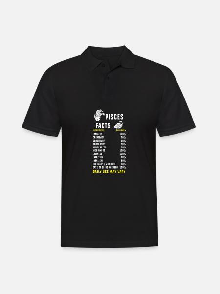 Sternzeichen Fische - Männer Poloshirt - Schwarz